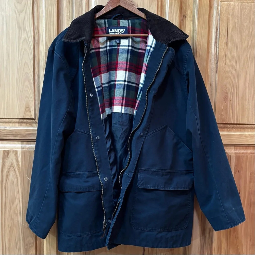Lands' End Men's Navy Jacket XXL